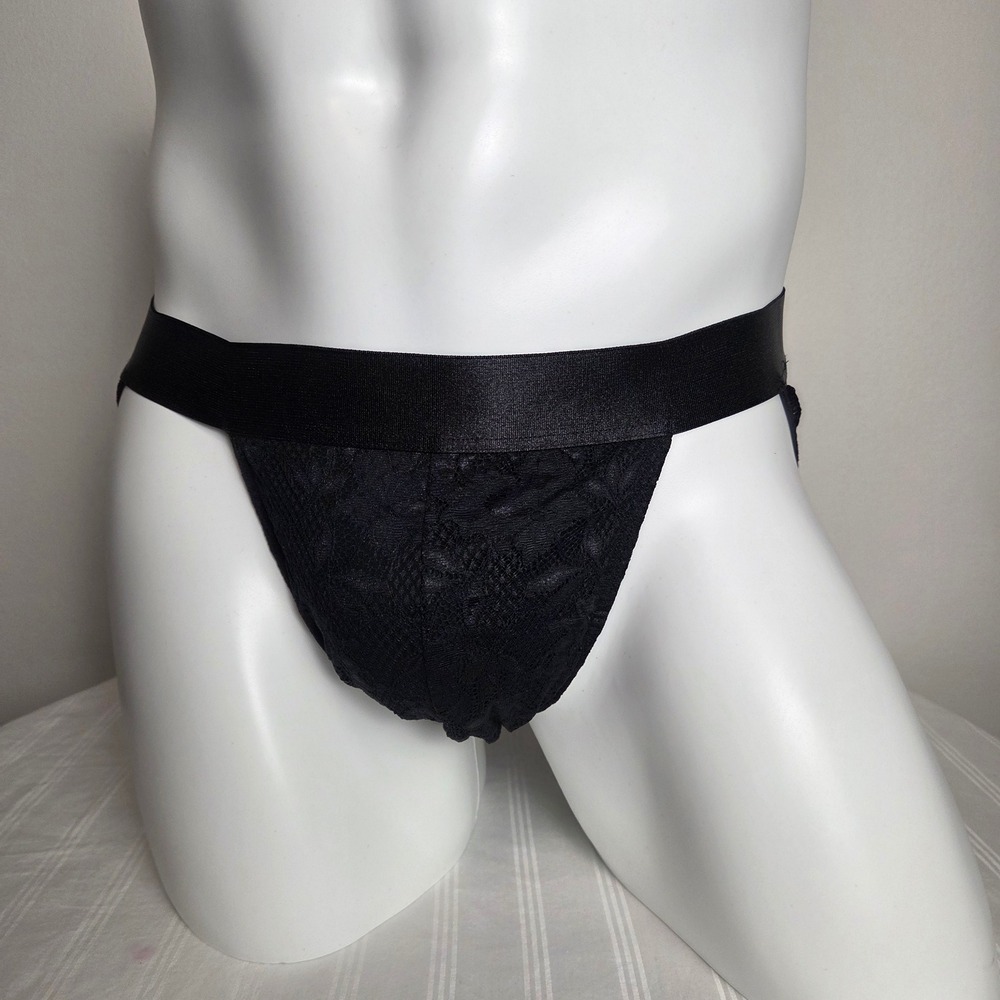 Cosabella Never Say Never Black Mid-Rise Lace Brief Soft Stretch Full Coverage
